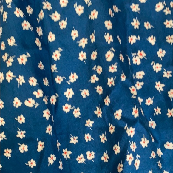 Blue floral midi wrap dress - Picture 3 of 5